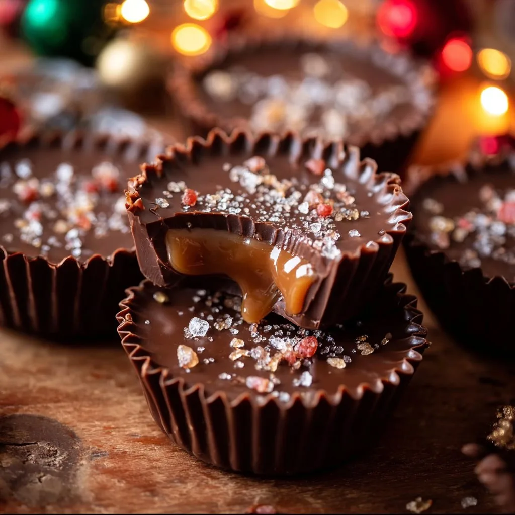 Christmas Chocolate Caramel Cups