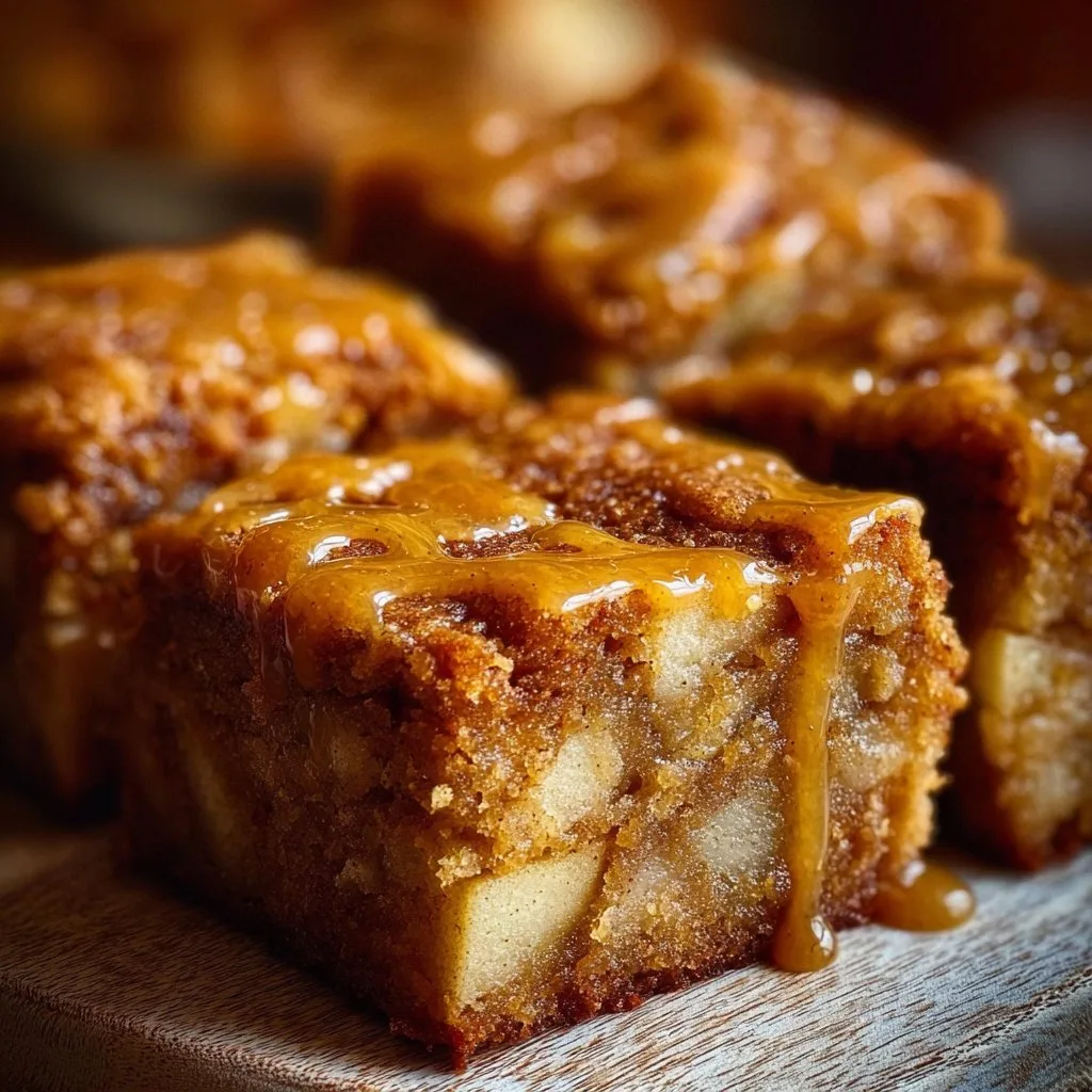Maple Glazed Apple Blondies