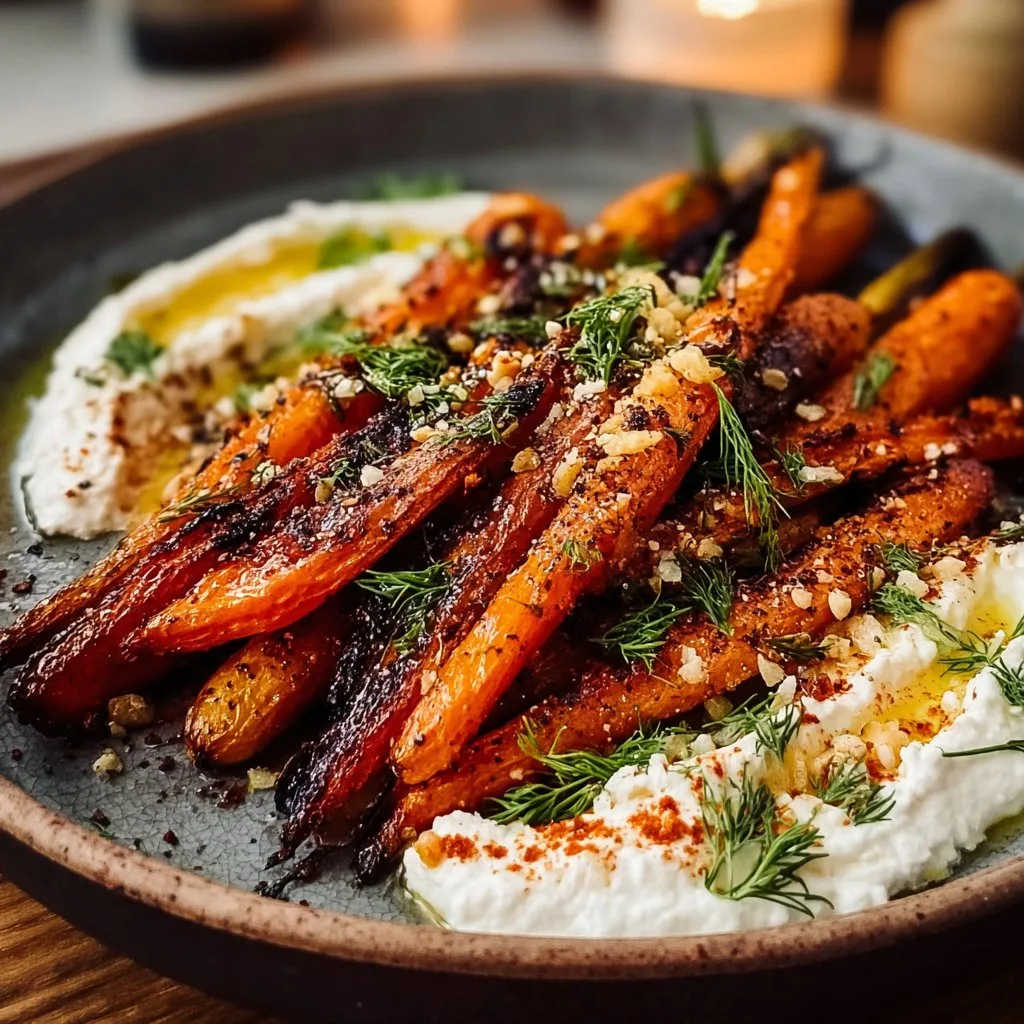 Roasted Carrots with Whipped Feta