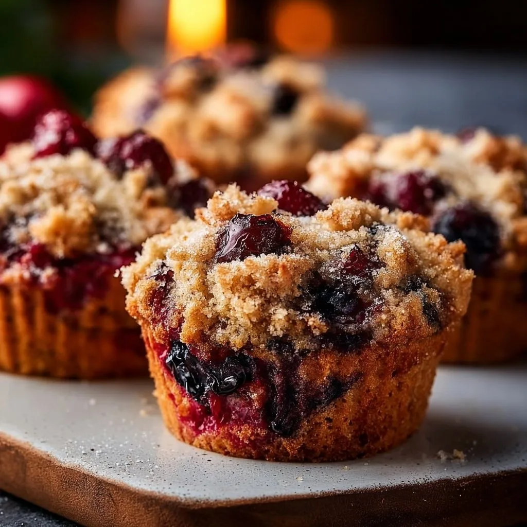 Ultimate Cherry Cobbler Muffins