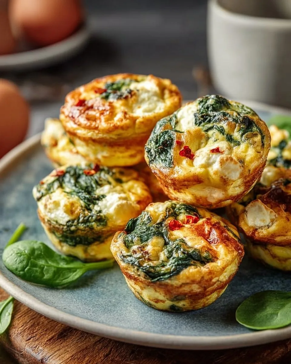 High-Protein Egg Bites with Cottage Cheese and Spinach