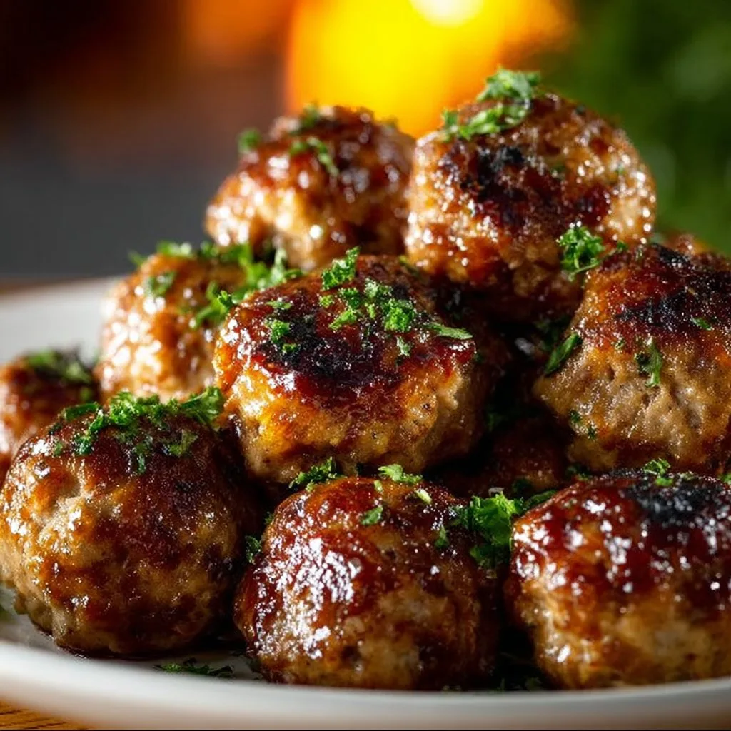 Healthy Apple Cider Turkey Meatballs