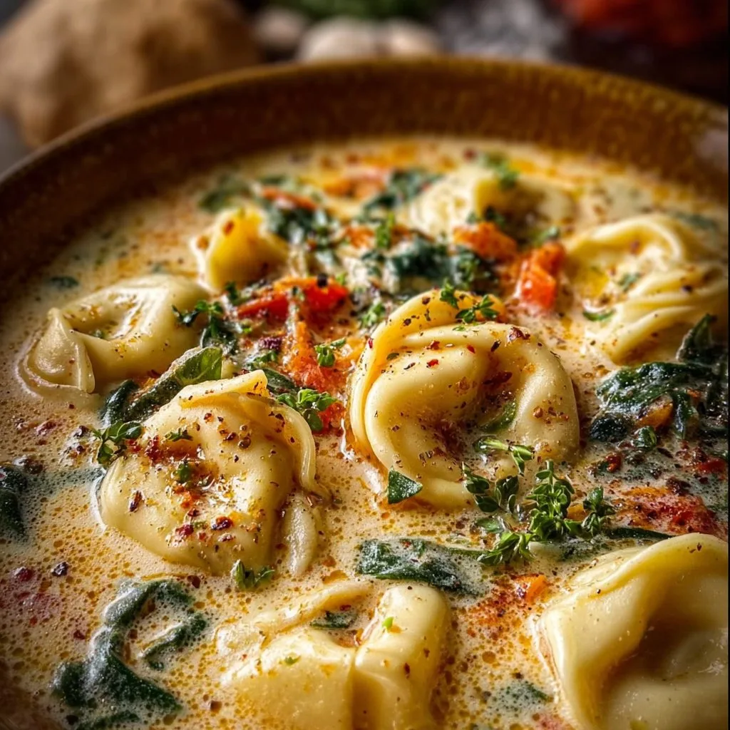 One-Pot Creamy Tortellini Soup