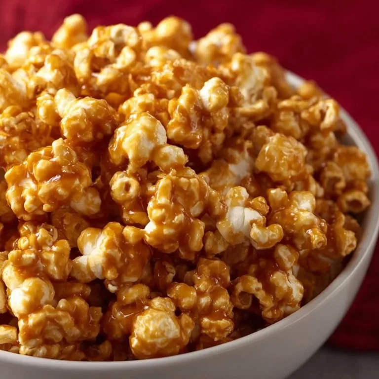 Delicious Amish caramel corn in a bowl, ideal for snacking or gifts.