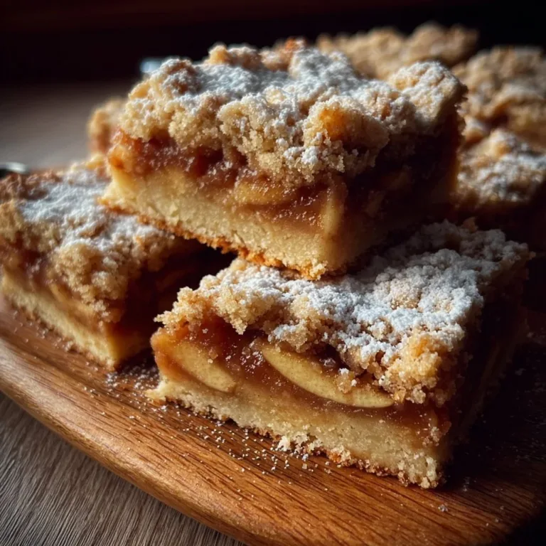Delicious homemade apple pie bars with cinnamon and apples