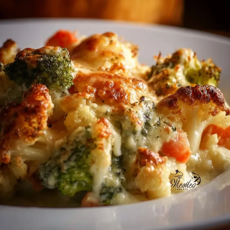 Creamy winter vegetable bake with a variety of seasonal vegetables