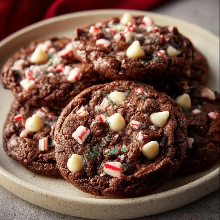 Delicious double chocolate peppermint cookies for the holiday season