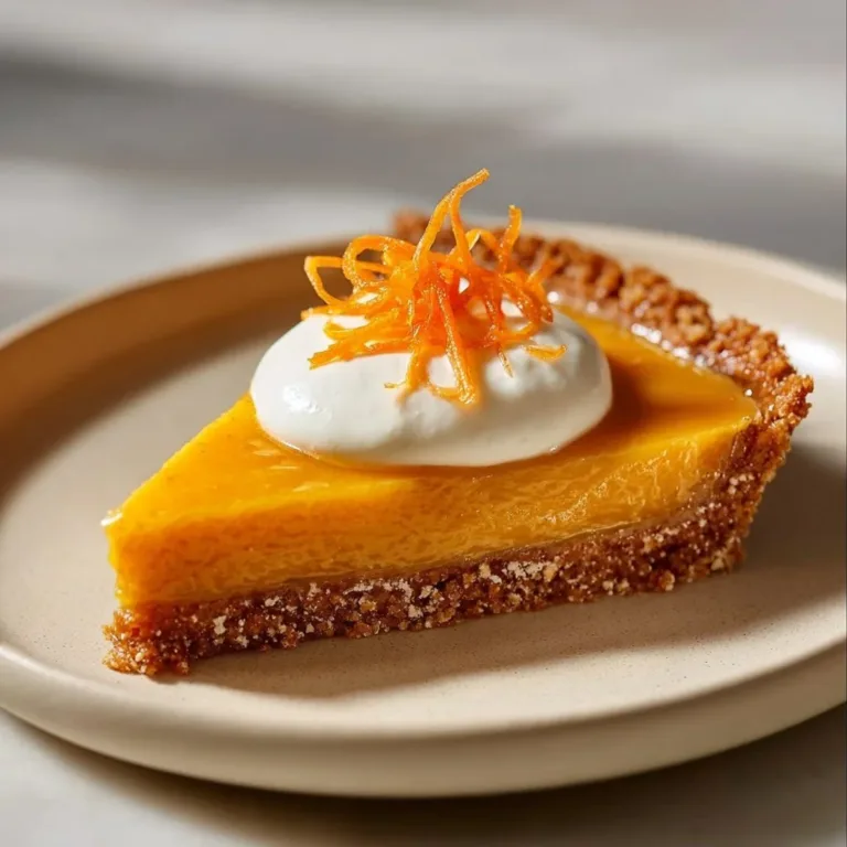 Delicious homemade Honey Carrot Pie with a golden crust and colorful carrot filling.
