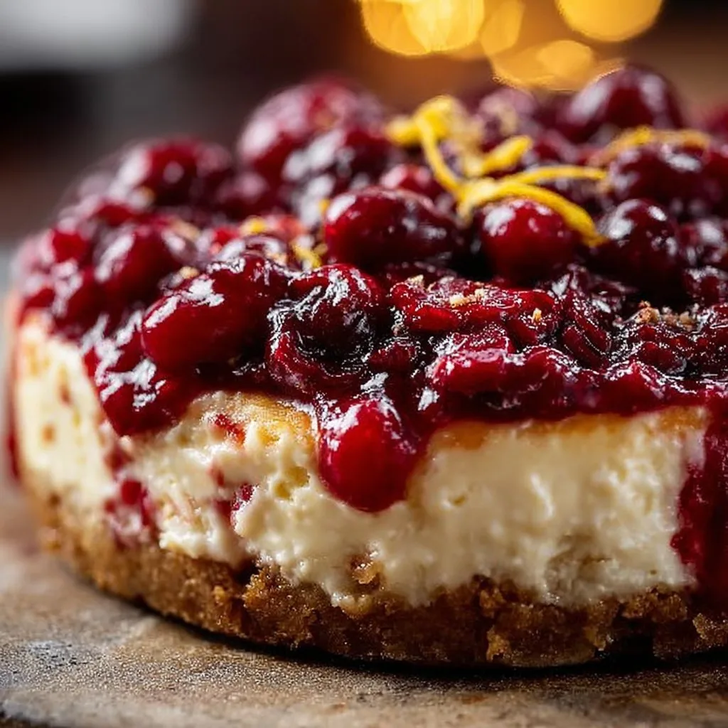 Cranberry Cheesecake Pie