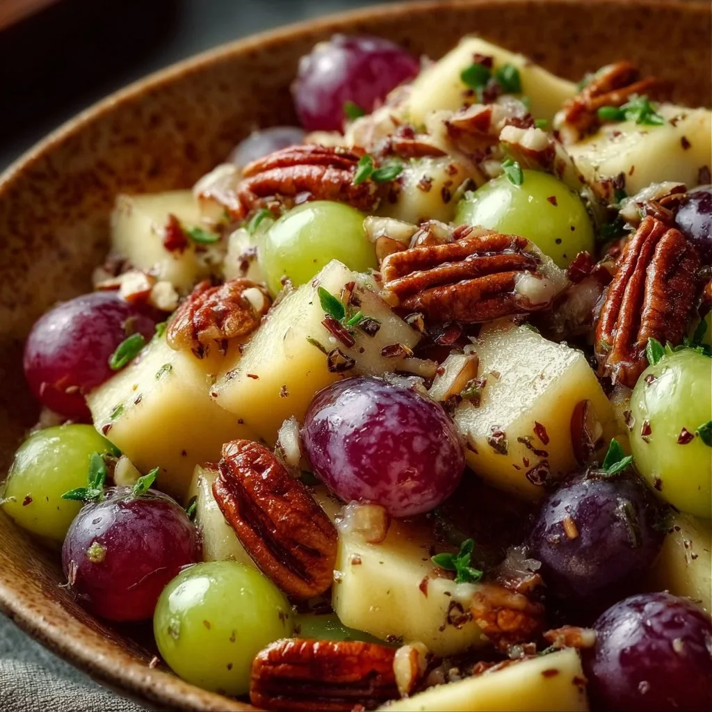 Apple Salad with Grapes & Pecans