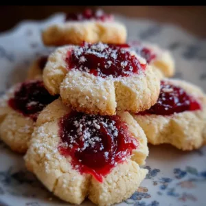 Delicious melt-in-your-mouth cherry shortbread cookies on a plate