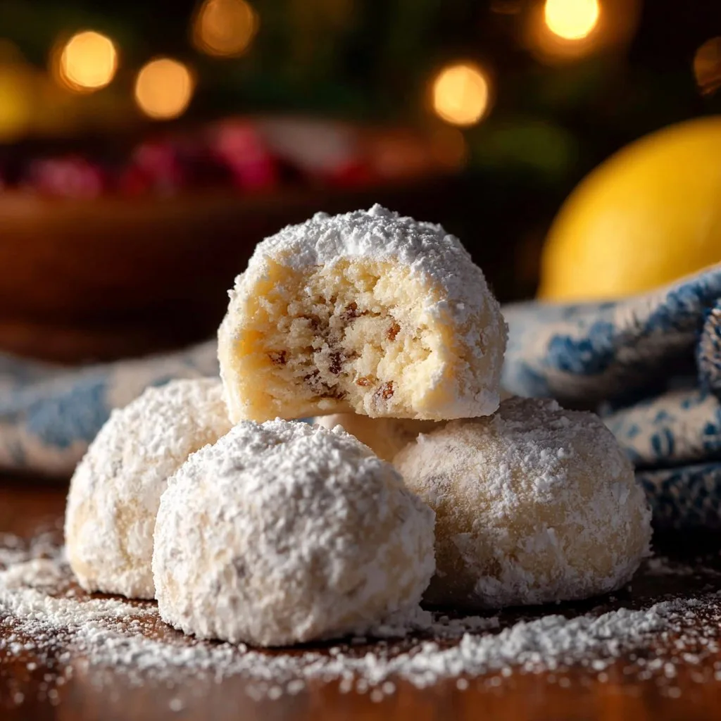 Lemon Cream Snowball Cookies – Melt-in-Your-Mouth Holiday Magic