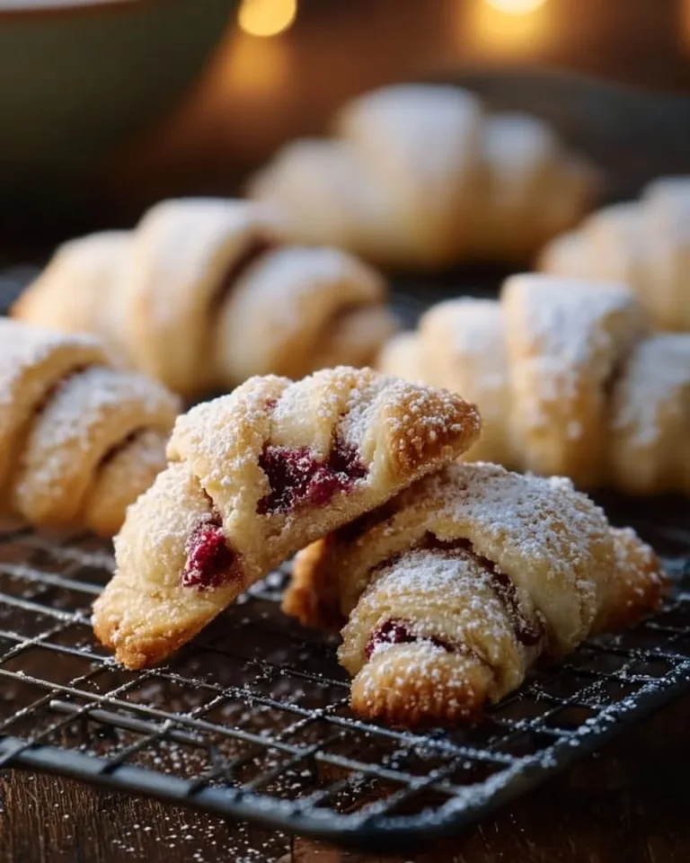 Delicious Raspberry Almond Cookies on a cooling rack