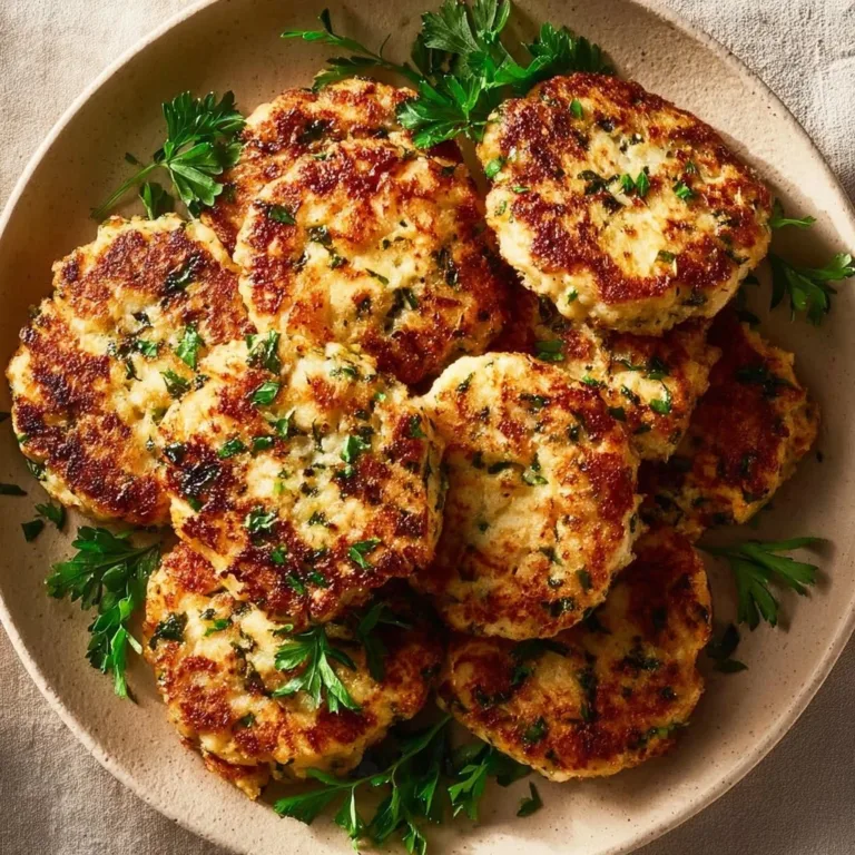 Tuna melt patties served on a plate with melted cheese and toppings.