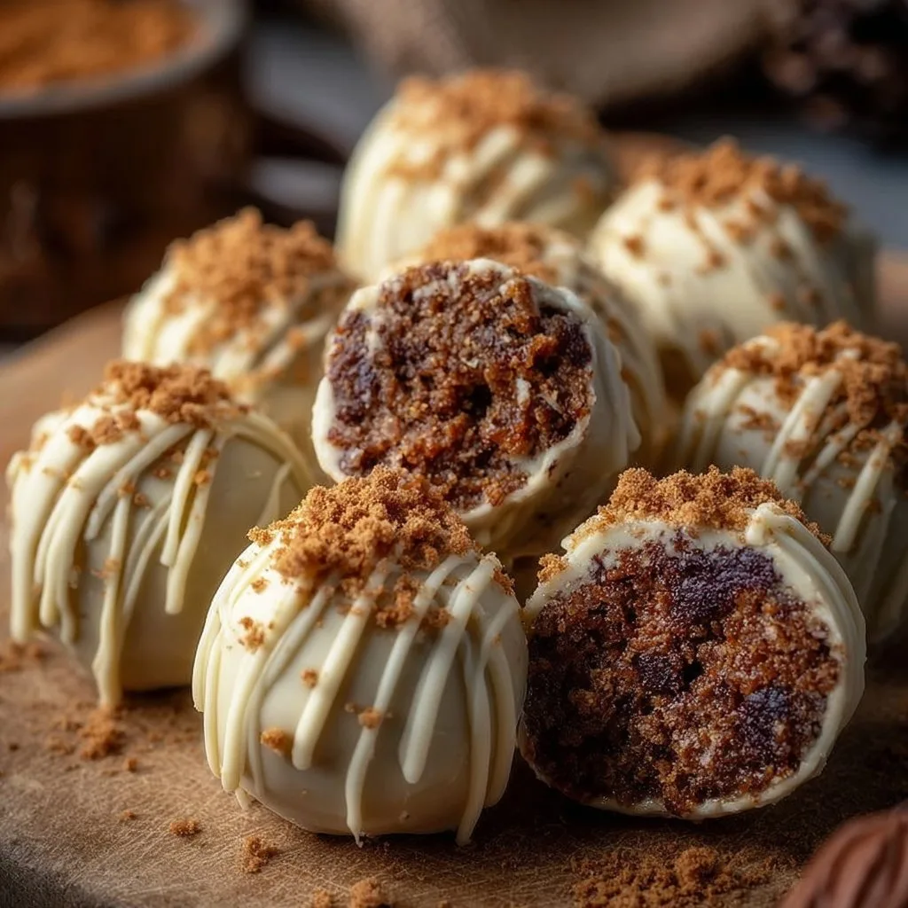 Gingerbread Truffles No-Bake White Chocolate Christmas Treats