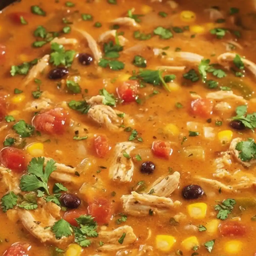Chicken Enchilada Soup serving
