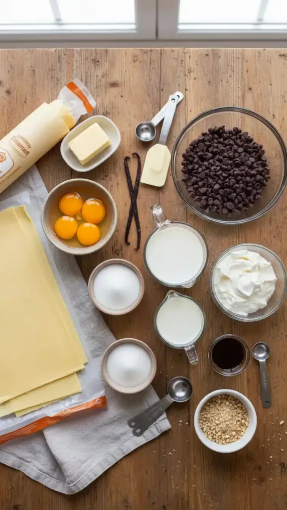 Chocolate Eclair Cake ingredients