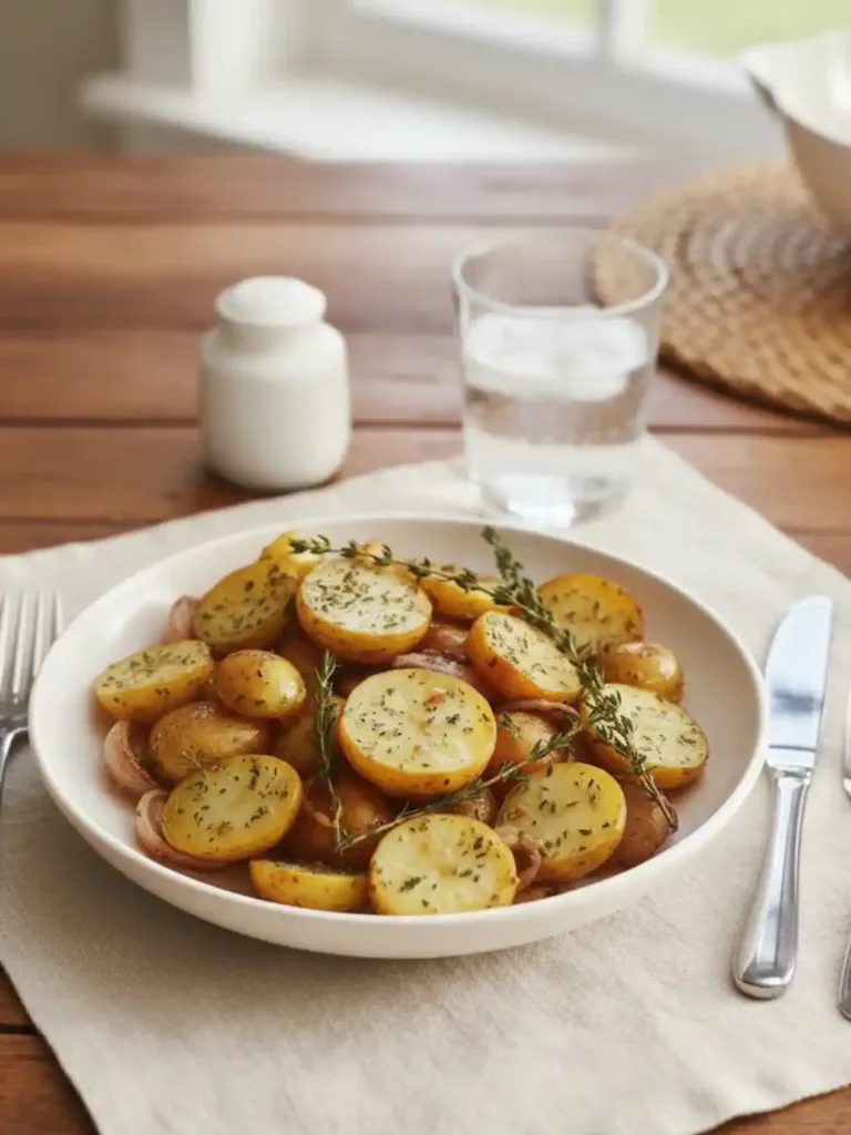 Savory Slow Cooker Lipton Onion Potatoes serving