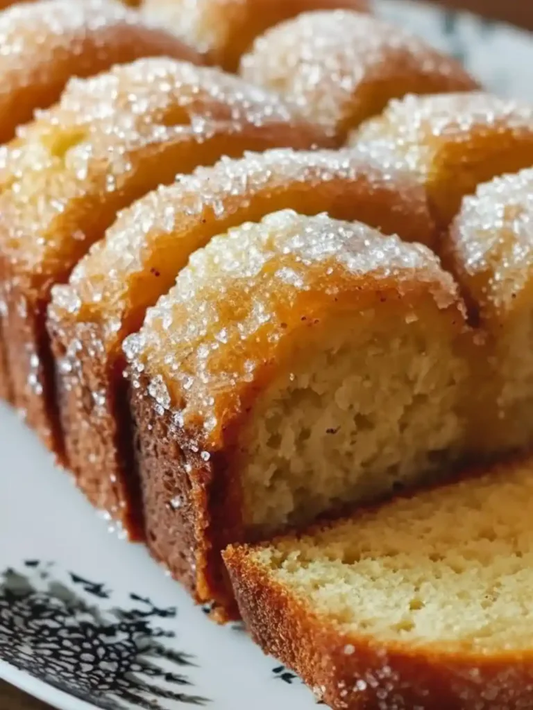apple cider donut loaf presentation