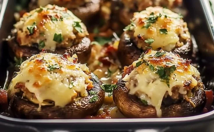 Delicious Restaurant-Style Stuffed Mushrooms: An Easy Copycat Recipe to Try at Home