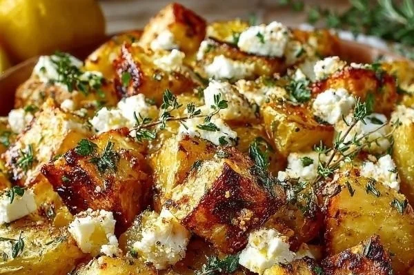 Lemon Feta Potato Dish
