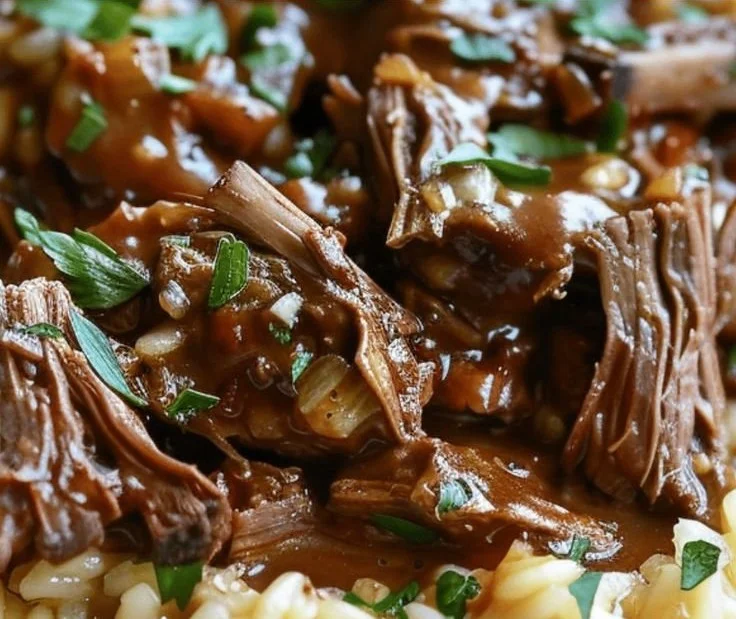 Slow-Braised Pot Roast with Tomato-Basil Sauce