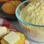 Homemade Copycat Jiffy Cornbread Mix prepared in a baking dish