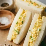 Japanese Egg Sandwich (Tamago Sando) served with fresh ingredients and soft bread