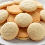 Delicious homemade vanilla wafers on a plate