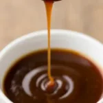 Homemade 3-ingredient tonkatsu sauce served with katsu dish