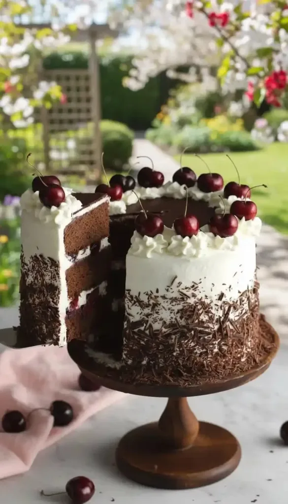 Delicious cake with colorful frosting and decorations on a table