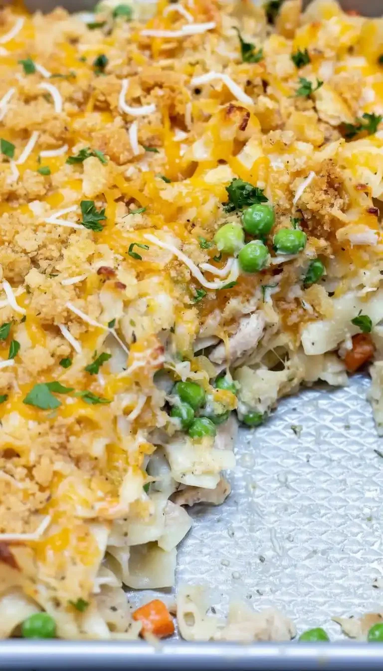 Easy tuna casserole recipe with pasta and cheese